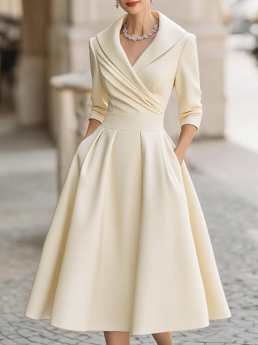 Ariella | Robe midi en satin