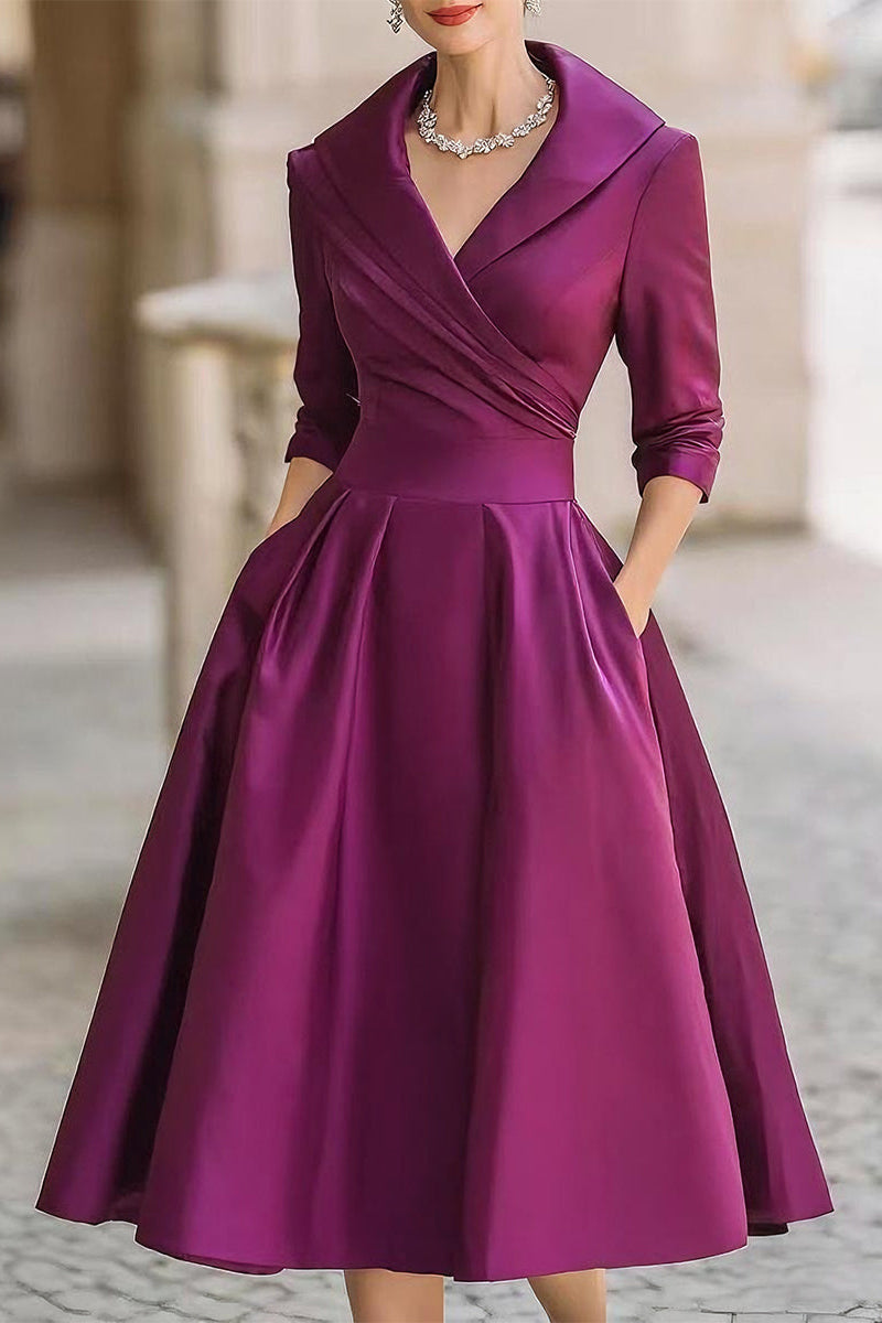 Ariella | Robe midi en satin