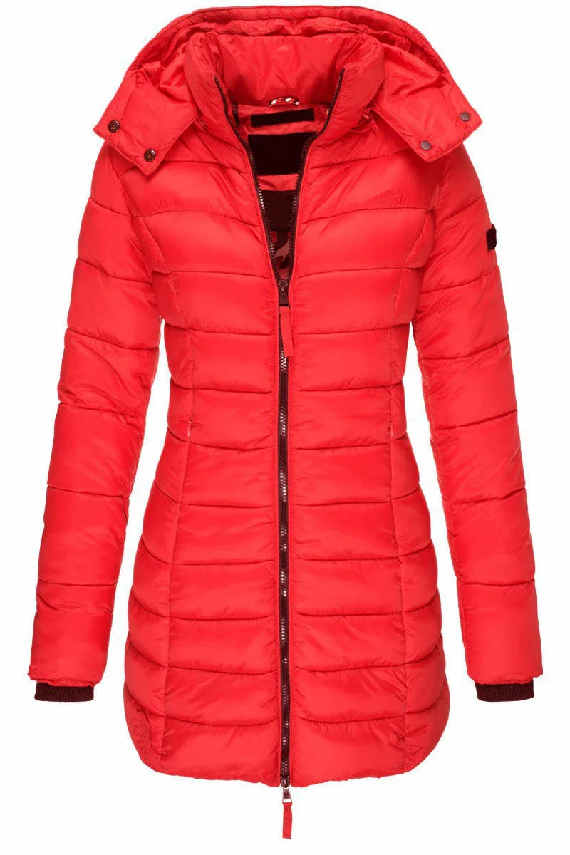 Isaline | Doudoune rouge élégante pour l’automne