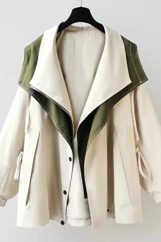 Clémence — Trench Bicolore Moderne