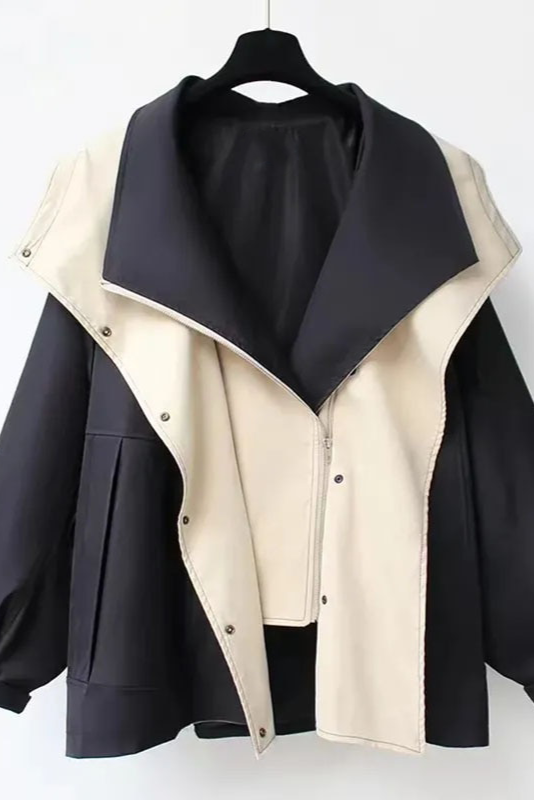 Clémence — Trench Bicolore Moderne