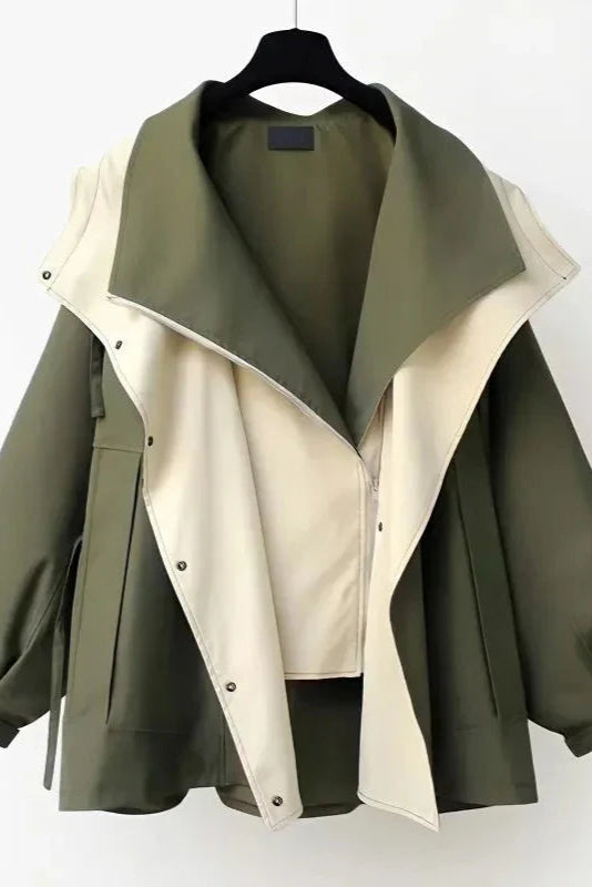 Clémence — Trench Bicolore Moderne