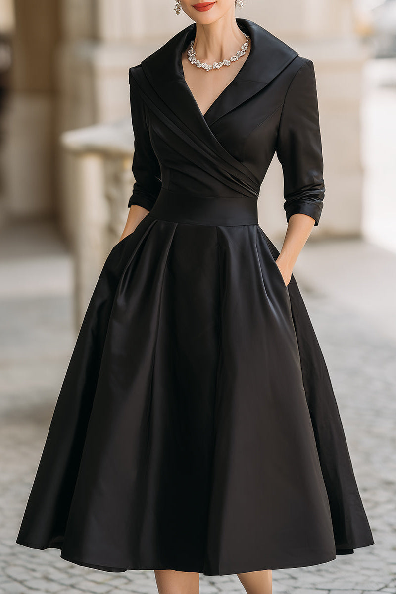 Ariella | Robe midi en satin