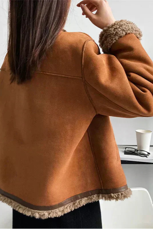 Rosalie | Veste en peau de mouton boutonnée