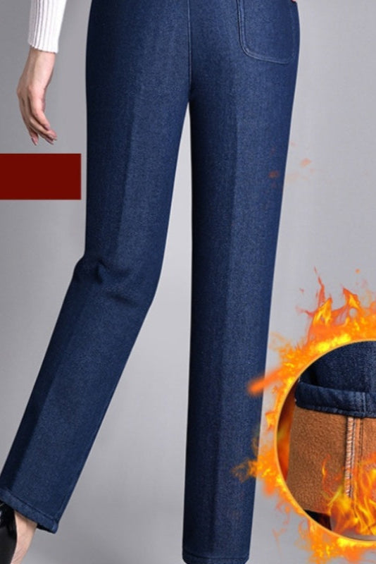 Luna | Jean Femme à Taille Élastique & Poches Latérales