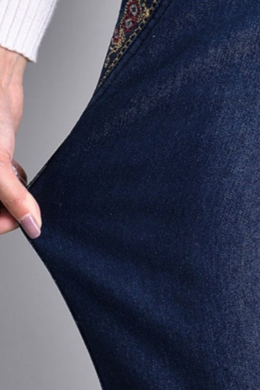 Luna | Jean Femme à Taille Élastique & Poches Latérales