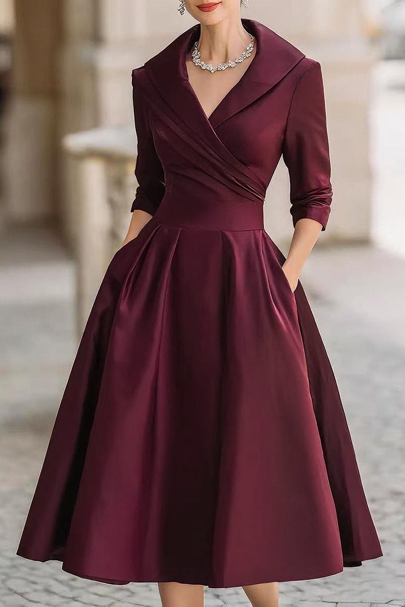 Ariella | Robe midi en satin